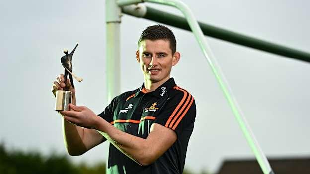 PwC GAA/GPA Hurler of the Month for October, Gearóid Hegarty of Limerick, with his award at Desmond College in Newcastlewest, Limerick.