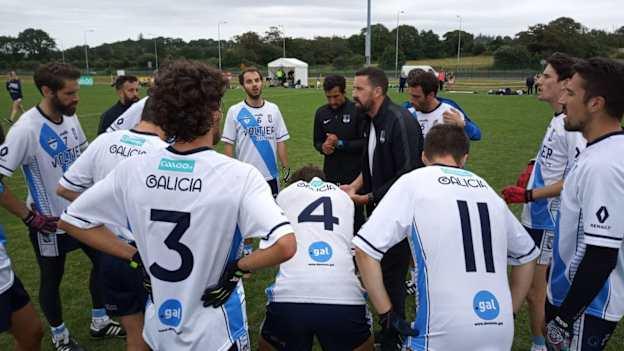 Alexandre Sanmartin Costa pictured coaching the Galician men's team at the 2019 Renault GAA World Games. 
