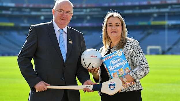 GAA President John Horan and Ruth Hughes, Head of Kelloggs Ireland, pictured at Croke Park