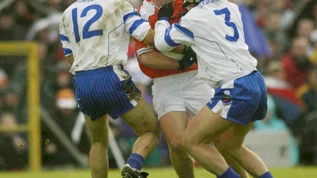 Paul Finlay and Vinny Corey in Ulster SFC action for Monaghan against Armagh's Paul McCormack in 2003.