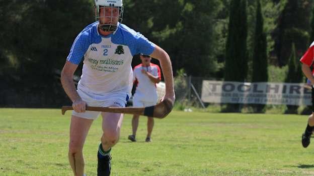 Justin Parks in hurling action for Costa Gaels. 