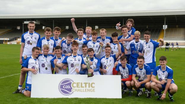 Waterford City players celebrate.
