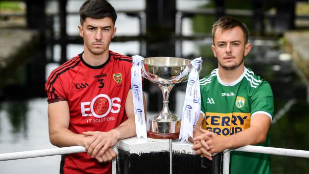 Down’s Ruairí McCrickard and Kerry’s Adam O’Sullivan pitured ahead of the Bord Gáis Energy All-Ireland U-20 Hurling Championship Final.