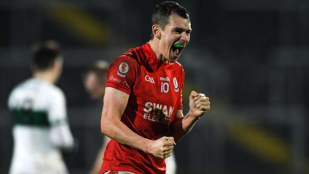 Seán Gannon celebrates Éire Óg's AIB Leinster Club SFC Semi-Final win over Portlaoise.