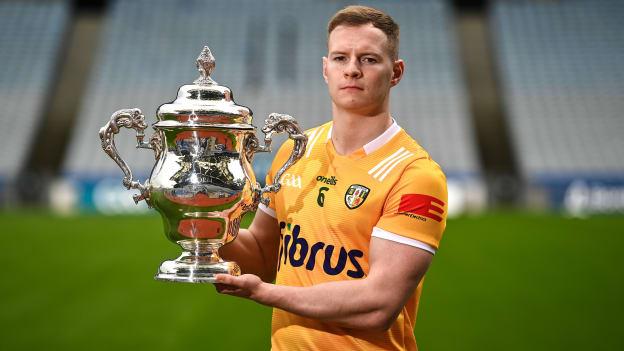 Peter Healy of Antrim during the Tailteann Cup launch at Croke Park in Dublin. Photo by David Fitzgerald/Sportsfile.