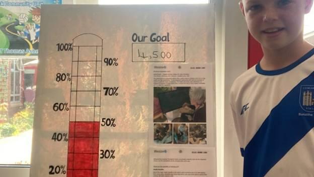 Lusk U-11 footballer, Cian Daly, and his team-mates will run 500 laps of their club pitch to raise funds for a dementia-friendly tv for their local community care centre. 