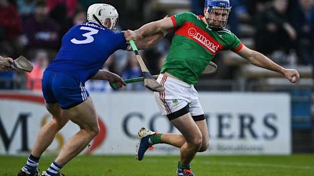 John McGrath of Loughmore/Castleiney is tackled by Pádraic Maher of Thurles Sarsfields during the Tipperary County Senior Club Hurling Championship Final match between Thurles Sarsfields and Loughmore/Castleiney at Semple Stadium in Thurles, Tipperary. 