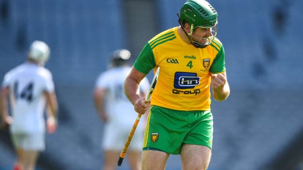 Donegal's Stephen Gillespie celebrates at Croke Park.