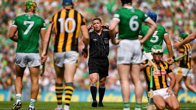 Referee Colm Lyons during the GAA Hurling All-Ireland Senior Championship Final match between Kilkenny and Limerick at Croke Park in Dublin.