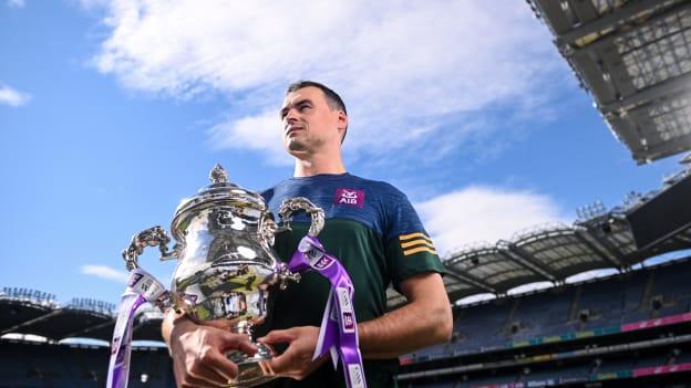 Tailteann Cup glory is for the taking! Former Meath shot stopper Paddy O’Rourke pictured today ahead of the 2023 Tailteann Cup Final which takes place this Saturday in Croke Park. O’Rourke teamed up with AIB to look ahead to one of #TheToughest matches of the year between Meath and Down. For updates on the match, exclusive content and behind the scenes action from the Football Championship, follow AIB GAA on Facebook, Twitter and Instagram. Photo by Ramsey Cardy/Sportsfile