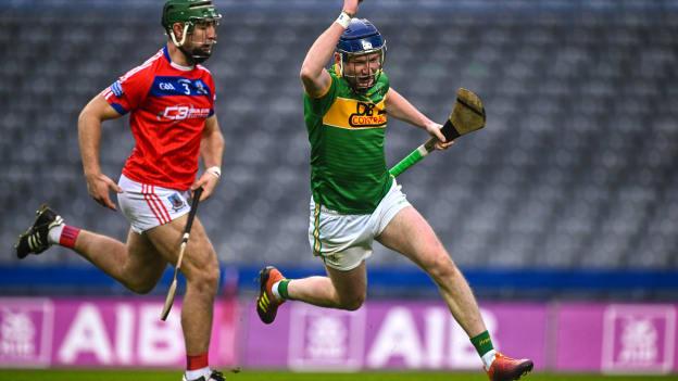 Keelan Molloy celebrates after scoring a crucial goal for Dunloy against St Thomas' at Croke Park.