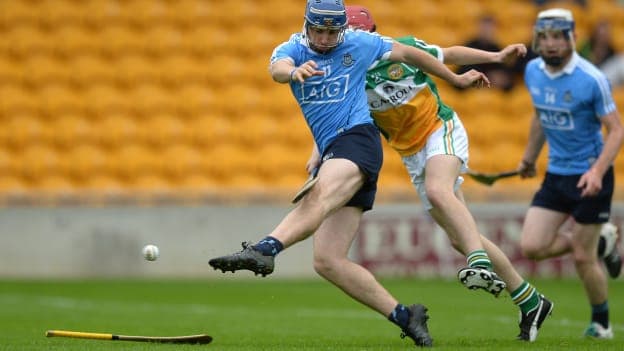 Sean Treacy kicks the decisive goal for Dublin.
