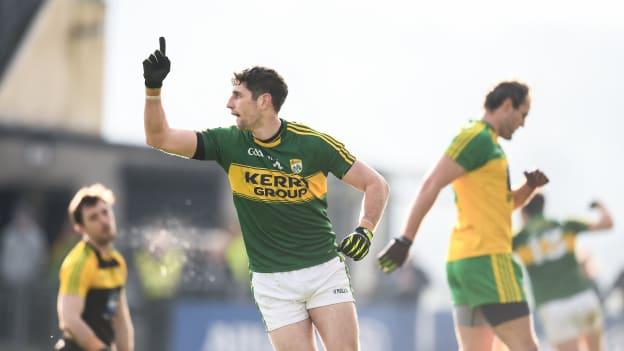 Man of the match Paul Geaney celebrates in Letterkenny.