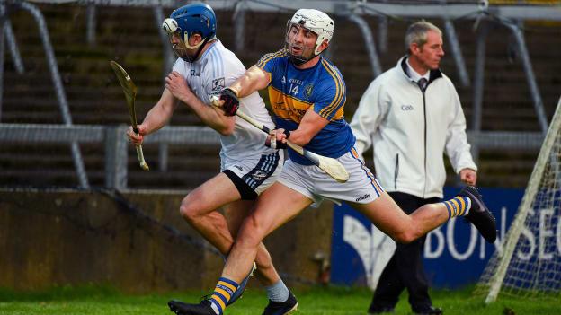 Padraig Kennedy, Na Piarsaigh, and Aaron Gillane, Patrickswell, clash at the LIT Gaelic Grounds on Saturday.