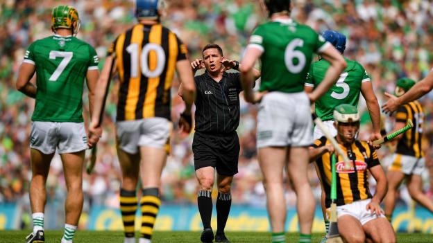 Referee Colm Lyons during the GAA Hurling All-Ireland Senior Championship Final match between Kilkenny and Limerick at Croke Park.