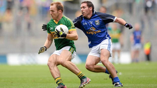 Darran O'Sullivan, Kerry, and Ronan Flanagan, Cavan, during the 2013 All Ireland SFC Quarter-Final at Croke Park.