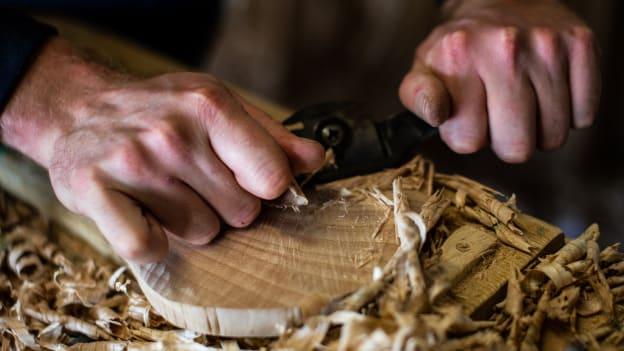 The prevalence of ash dieback disease means healthy ash is becoming more and more difficult to source for hurley-makers. 