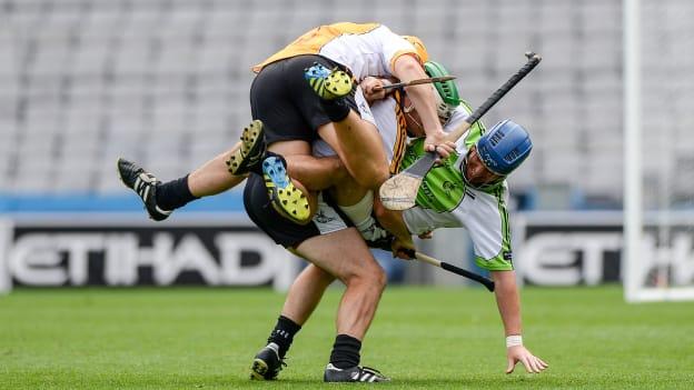 Middle East players celebrate their side's victory in the GAA World Games Hurling Cup (Irish) Final during Day 4 of the GAA World Games 2016 at Croke Park in Dublin. 