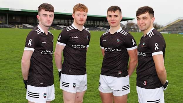 Left to right, Sligo U-20 footballers Dylan Walsh, Luke Casserly Jack Lavin, and Ciaran McKeon.