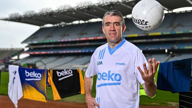 Former Allenwood GAA Club and Kildare footballer John Doyle in attendance at the launch of the 2022 Beko Club Champion at Croke Park in Dublin, a competition to reward and celebrate local GAA club heroes who go above and beyond to help their local community and club. For more information visit leinstergaa.ie/beko-club-champion-2021/. 