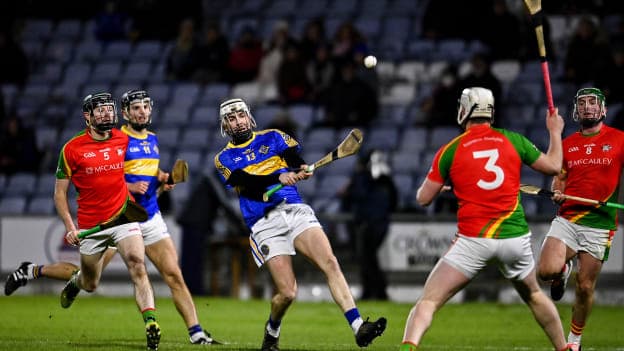 Stephen Bergin scores a point for Clough-Ballacolla.