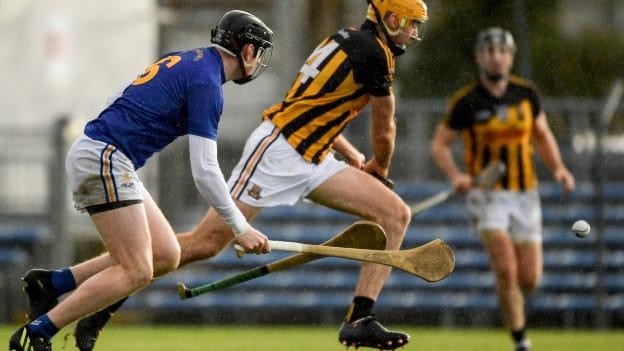 Gary Brennan, Ballyea, and Damien Cahalane, St Finbarr's, in AIB Munster Club SHC semi-final action at Cusack Park.