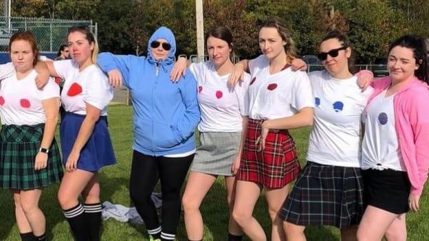 All funds raised by the annual Broomsticks and Boobs Ladies Gaelic Football Tournament goes to breast cancer research