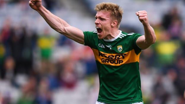 Tommy Walsh of Kerry celebrates following the 2019 GAA Football All-Ireland Senior Championship Semi-Final match between Kerry and Tyrone at Croke Park in Dublin. 