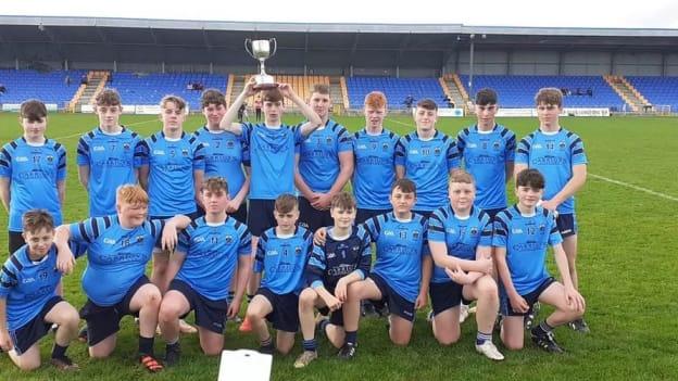 The Longford Slashers U-15 hurlers celebrate after their County Final win on Sunday. 