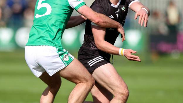 Patrick O'Connor of Sligo in action against Eoin Walsh of London during the Connacht GAA Football Senior Championship Quarter-Final match between London and Sligo at McGovern Park in Ruislip, London. 