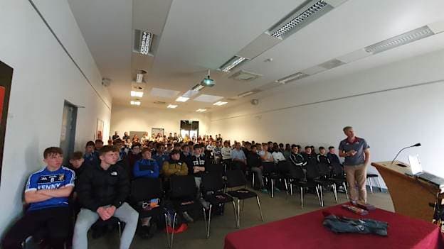 NUIG's High Performance Sports Lead Fergal O'Callaghan speaking to students in October.