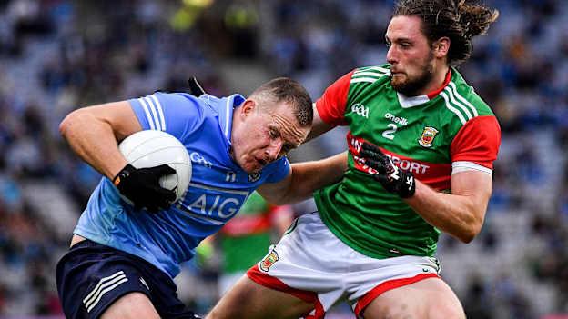 Tommy is a big fan of Mayo's Pádraig O'Hora, in action here against Dublin' Ciarán Kilkenny in this year All-Ireland semi-final