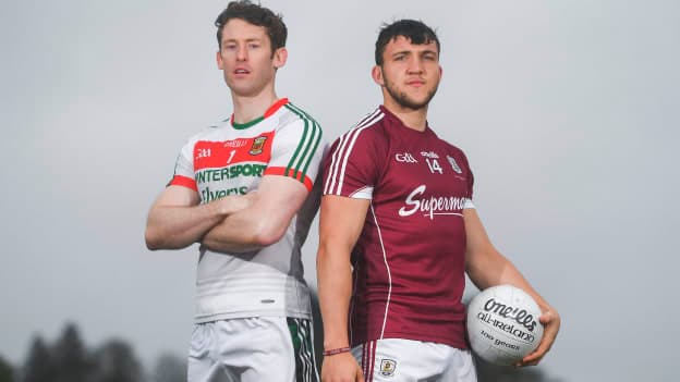 David Clarke, Mayo, and Damien Comer, Galway, pictured at the Connacht Championship launch.