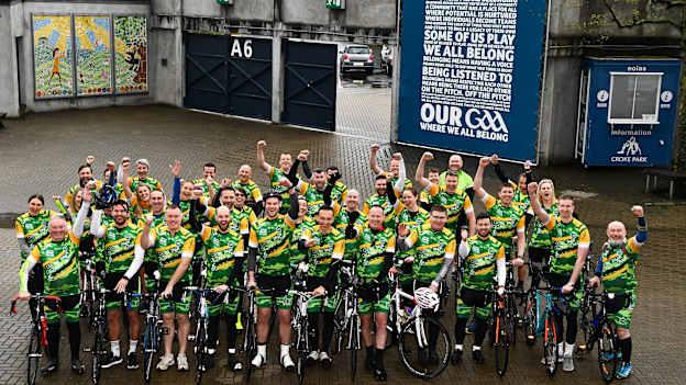 GAA staff cycled from Croke Park to Avantcard Pairc Sean MacDiarmada.