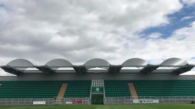 The new stand at McGovern Park, Ruislip.