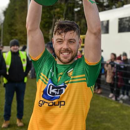 Sean McVeigh working hard for Donegal hurling