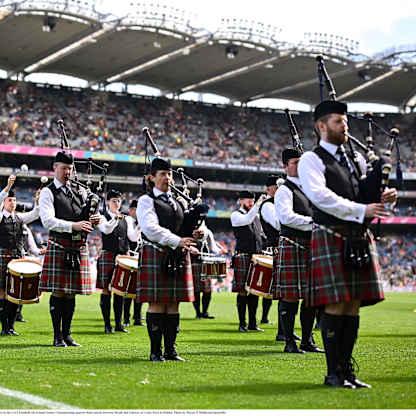 St Joseph's Pipe Band feature Gaelic Games correspondent at Croke Park
