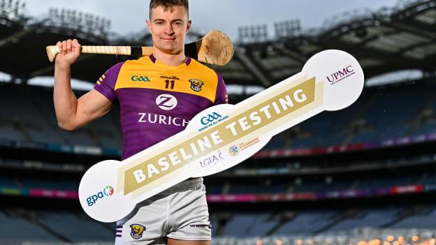 Wexford hurler Jack O'Connor stands for a portrait during the launch of UPMC Concussion Baseline Testing Programme at Croke Park in Dublin. 