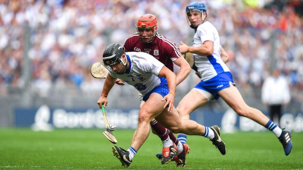 Noel Connors in action for Waterford against Galway's Conor Whelan in the 2017 All-Ireland Senior Hurling Final. 