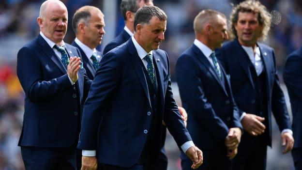 Billy Dooley of the Offaly 1994 All-Ireland winning Jubilee team as the team are honoured prior to the 2019 GAA Hurling All-Ireland Senior Championship Final match between Kilkenny and Tipperary at Croke Park in Dublin. 