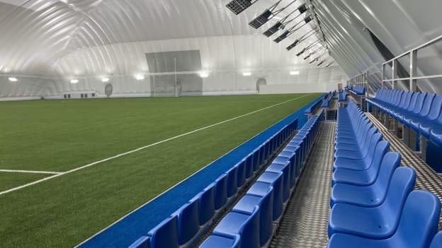 An interior view of the Connacht GAA Airdome where seating for 600 people has recently been installed. 