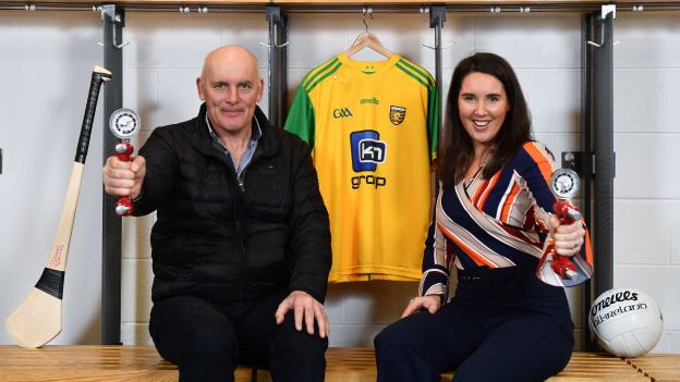 TILDA Ambassadors and former Donegal footballers Anthony Molloy and Maria Devenney picured at the How to Age Well: GAA and TILDA Partnership launch at Croke Park in Dublin. The partnership will see live talks take place across Ireland in Mayo, Cork, Donegal, Longford and Limerick.