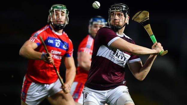 Dan McCormack of Borris-Ileigh in action against Fintan Burke of St Thomas' during the AIB GAA Hurling All-Ireland Senior Club Championship semi-final between St Thomas' and Borris-Ileigh at LIT Gaelic Grounds in Limerick.