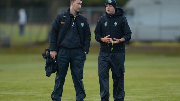 Joint Ireland Hurling-Shinty international managers Willie Maher and Conor Phelan.