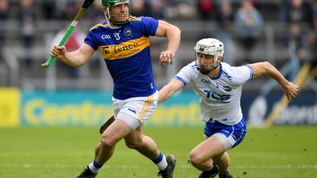 John O'Dwyer, Tipperary, and Conor Gleeson, Waterford, during the Munster SHC clash at Semple Stadium.
