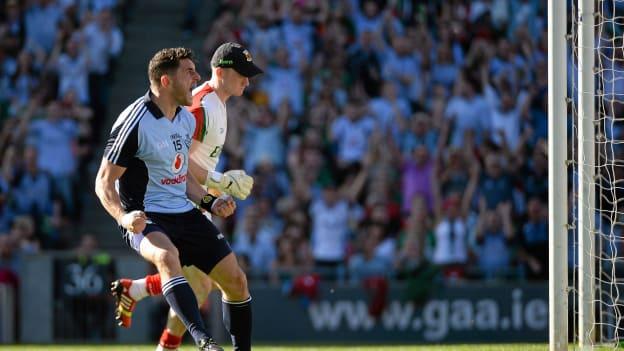 Bernard Brogan celebrates after scoring a goal in the 2013 All Ireland SFC Final.
