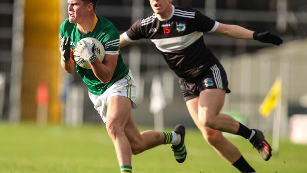 Cathal Deely, Clonmel Commercials, and Eoin Hurley, Newcastle West, in AIB Munster Club SFC action.