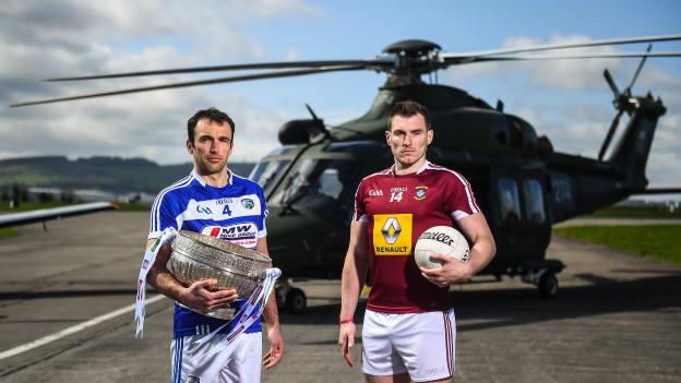 Gareth Dillon, Laois, and Kieran Martin, Westmeath, pictured at the launch of the Leinster Championships.
