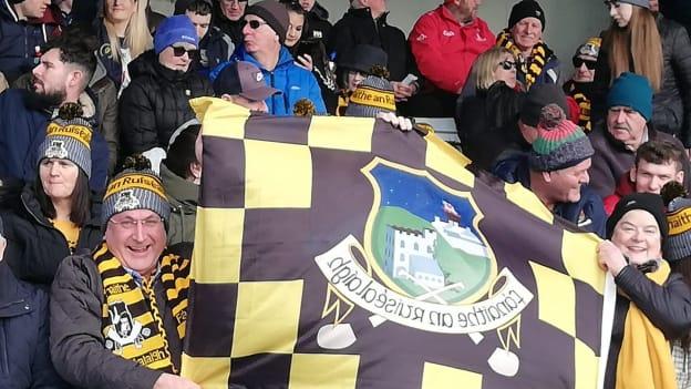 Russell Rovers supporters pictured at today's AIB All-Ireland Club JHC semi-final against Micheal Breathnachs. 