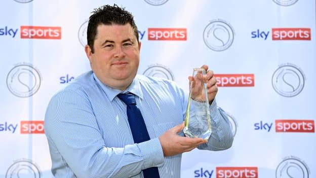 Tipperary manager David Power with his Gaelic Writers' Association (GWA) Football Personality of the Year award, in association with Sky Sports. 